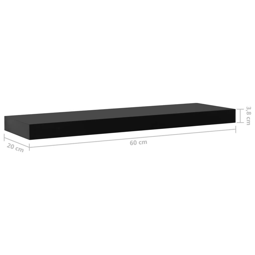 floating shelves, 2 pieces, 60 x 20 x